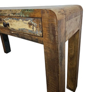 Lucky Furniture Rustic Reclaimed Wood Two-Drawer Console Table