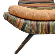 Multi Colour Rattan Low Slung Outdoor Accent Chair