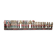 Hand-Carved Balinese Procession Relief Wooden Wall Panel