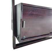 Architectural Charcoal Black Wooden Ladder TV Stand and Bookshelf