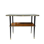 Vintage Two-Tiered Mid-Century Glass Coffee Table