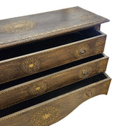 THE One Indian Baroque Brass Work Chest of Drawers Dresser