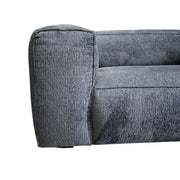 Chattels & More Retro Style Charcoal Textured Fabric Loveseat Sofa