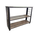 Industrial Iron & Reclaimed Wood 3-Tier Console
