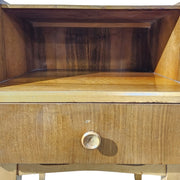 Mid-Century Modern Blonde Oak Bedside Table