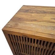 Slatted Mid-Century Modern Storage Console