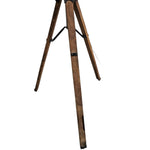 Cinema Spotlight Industrial Style Wood and Metal Tripod Floor Lamp