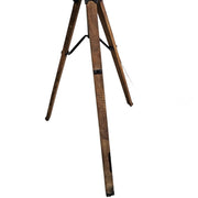 Cinema Spotlight Industrial Style Wood and Metal Tripod Floor Lamp