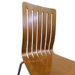 Lucca Contemporary Zebrano Veneer Slatted Dining Side Chair