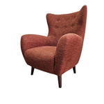 Article Mod Mid-Century Rust Brown Fabric Lounge Armchair