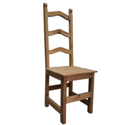 Rustic Wave-Back Artisan Dining Chair