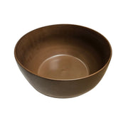 Artisan Earthy Dark Brown Ceramic Medium Serving Bowl