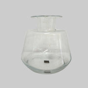 Marina Home Retro Style Clear Glass Wide Bodied Pot Vase