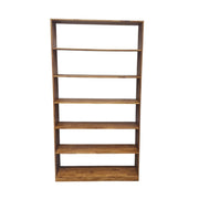 Rustic Charm Tall Solid Wood 7-Shelf Bookcase