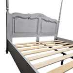 Marina Home Provincial Grey Four-Poster Canopy Bed