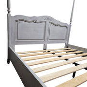 Marina Home Provincial Grey Four-Poster Canopy Bed