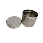 Marina Home Textured Silver Metal Cylindrical Storage Canister