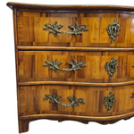 Heritage Inlaid Kingwood Three Drawer Serpentine Commode Chest