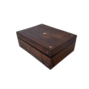 Rosewood Box with Brass Inlays