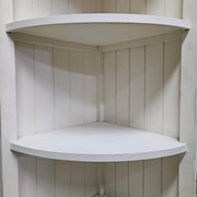 Provincial Charm Two-Tone Curved Corner Cabinet