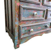Artisanal Multi Drawer Upcycled Wooden Apothecary Chest