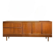 Mid-Century Modern Teak-Finished Long Sideboard