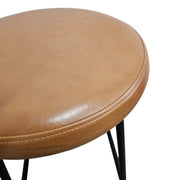 Pottery Barn Maison Leather Backless Swivel Stool
