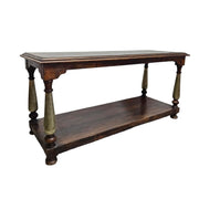 Rustic Two-Tier Hand-Finished Console Table
