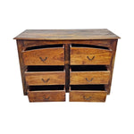 Rustic Solid Wood 6-Drawer Artisan Dresser