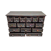 Artisanal Multi Drawer Upcycled Wooden Apothecary Chest