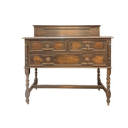 Vintage Oak Barley Twist Four-Drawer Chest