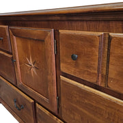 Ethan Allen Classic Country Solid Wood Star-Carved Dresser