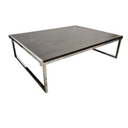 Room & Board Low-Profile Dark Wood Rectangular Coffee Table