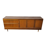 Mid-Century Modern Teak-Finished Long Sideboard