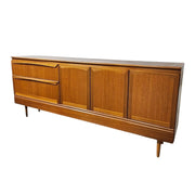 Mid-Century Modern Teak-Finished Long Sideboard