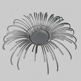 Radiant Retro Silver Wire Sunburst Medium Accent Mirror