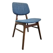 Mid-Century Modern Azure Fabric Dining Chair