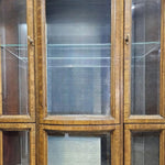 Vintage-Inspired Bowfront Curio Cabinet with Glass Shelving
