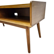 West Elm Mid-Century Modern Wooden Open Shelf Media Console