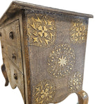 THE One Indian Baroque Brass Work Chest of Drawers Dresser