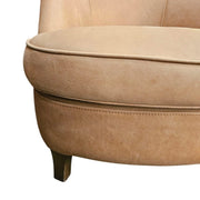THE One Vintage Style Tan Leather Accent Armchair