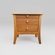 Mid-Century Modern Teak Three-Drawer Nightstand