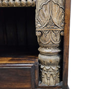 Rajasthani Ornate Hand Carved Solid Wood Credenza Sideboard