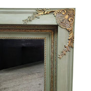 Bespoke Baroque Style Sage Green and Gilded Wall Mirror