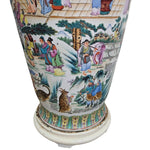 Grand Vintage Chinese Polychrome Porcelain Floor Vase