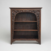 The Grand Mehrab Antique-Inspired Hand-Carved Teak Bookshelf
