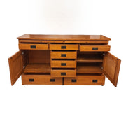 Extra-Long Farmhouse Buffet with Multi-Storage Drawers