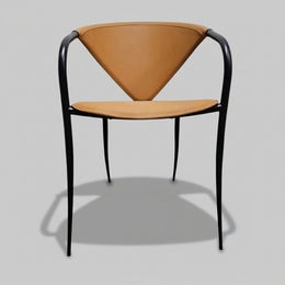 The Sculptural Italian Leather Dining Chair