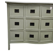 Vintage Farmhouse 12-Drawer Apothecary Bow-Front Chest