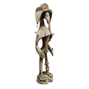 Hand Carved Tribal African Wooden Totem Statue Sculpture